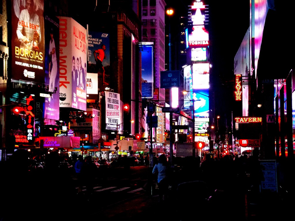 A Night in Time Square; New York; Time Square 